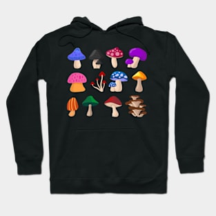 Fun Colorful Mushroom Tee Hoodie